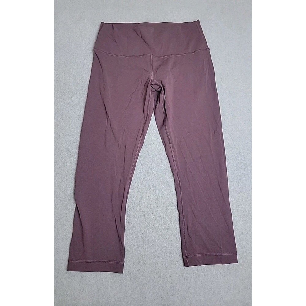 Lululemon Wunder Under Leggings Womens 10 28x21 Crop Purple Grape Stretch